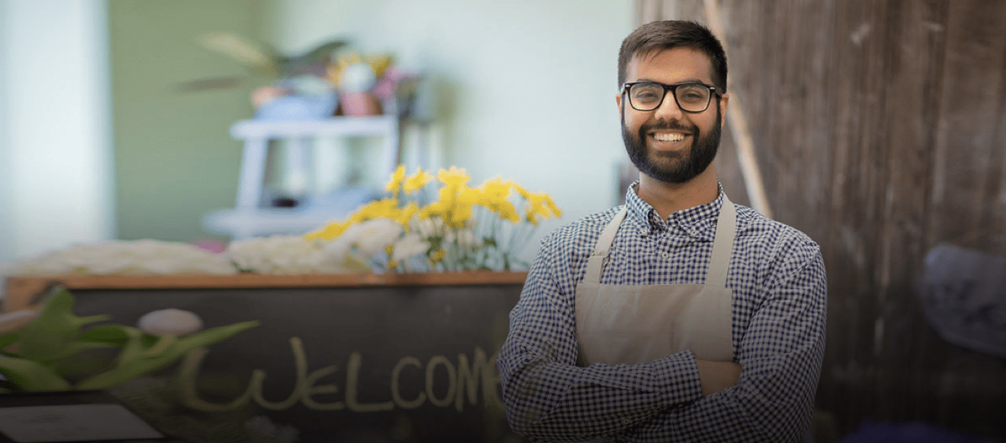 Happy business owner